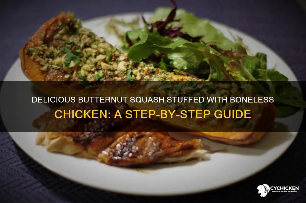 how to stuff butternut squash with boneless chicken