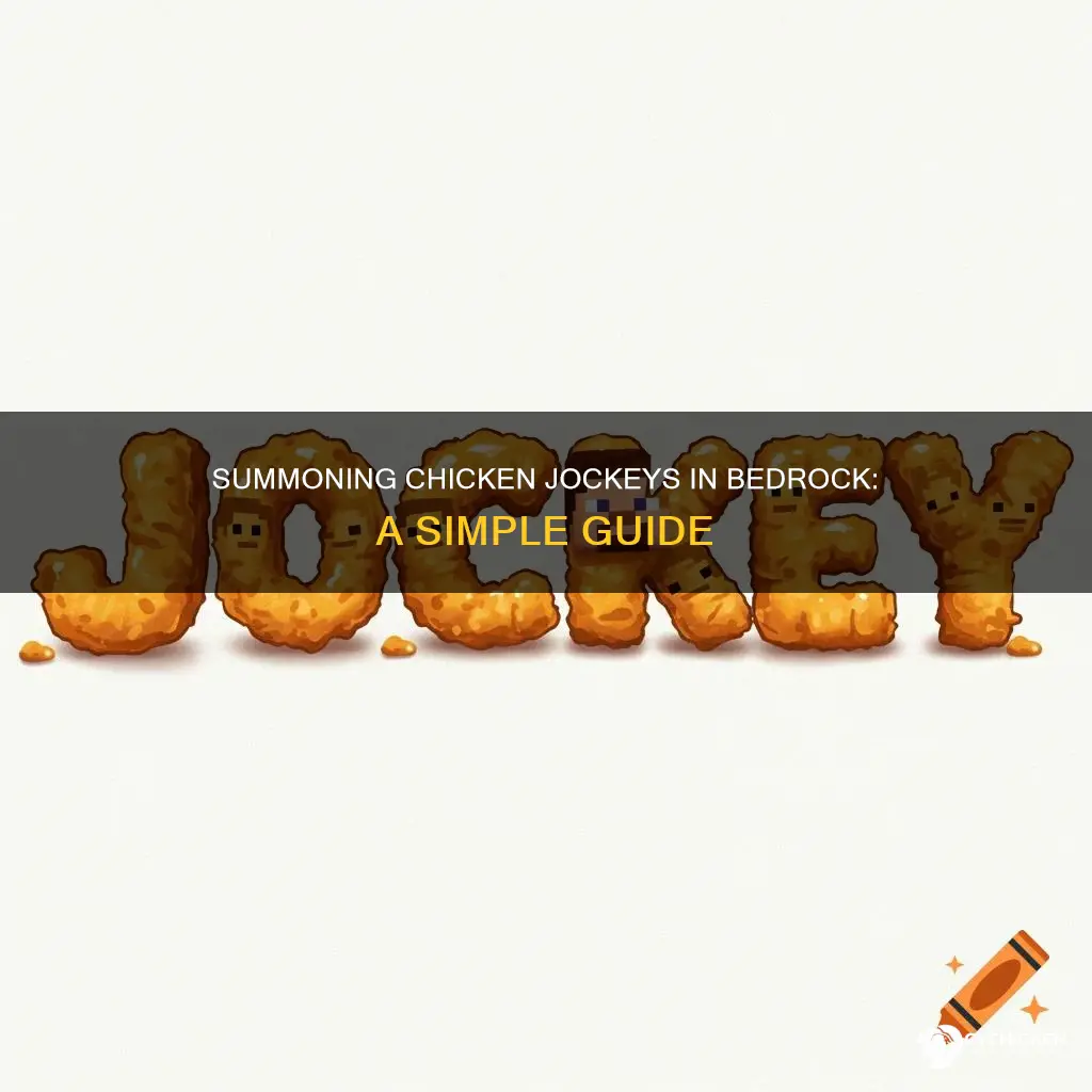 how to summon a chicken jockey in bedrock edition