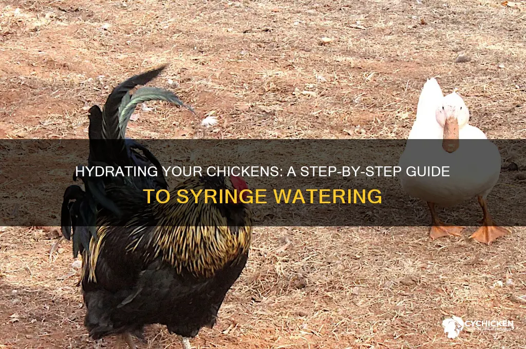 how to syringe water into a chicken