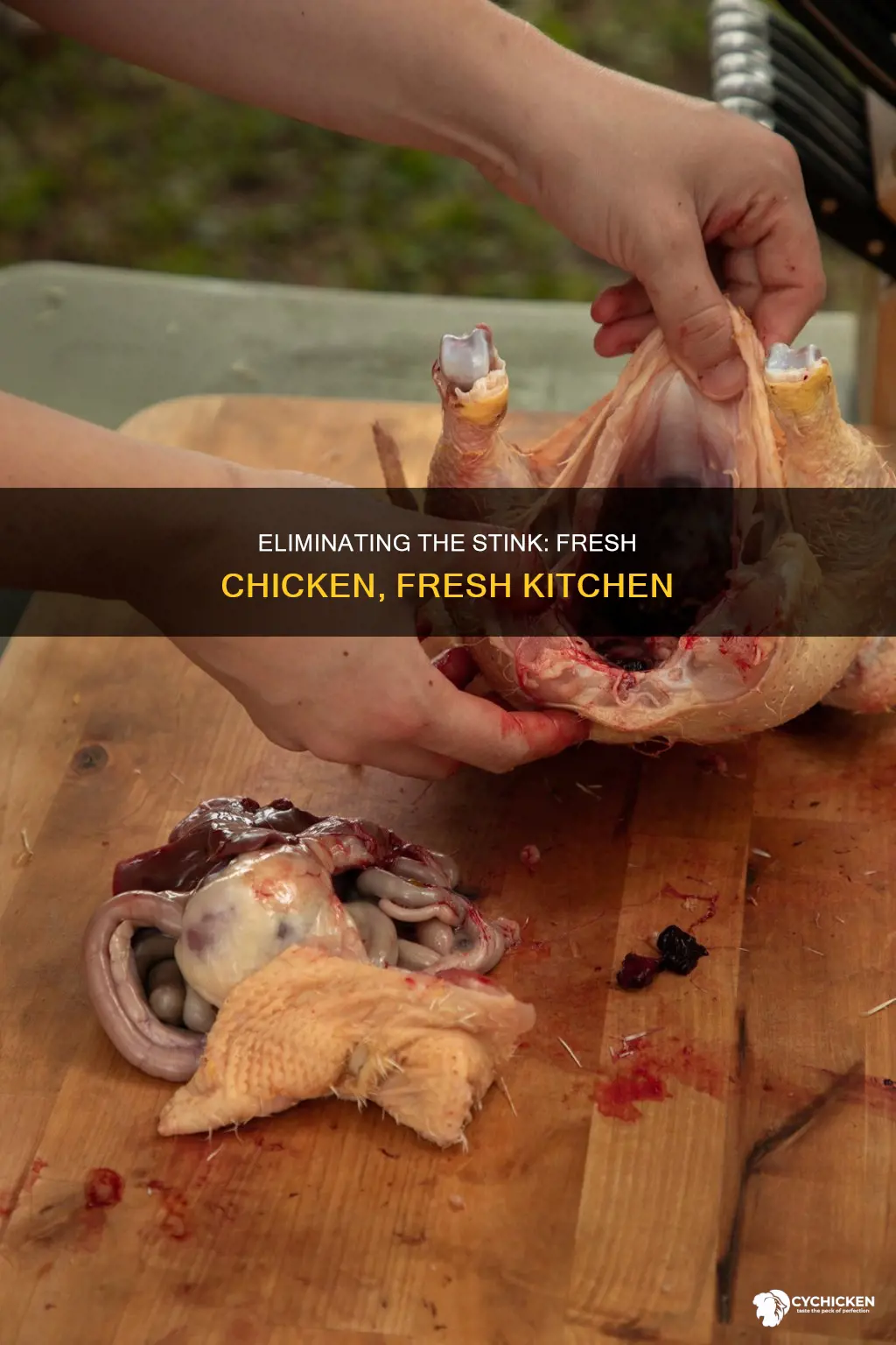 how to take away the stincky smell from chicken