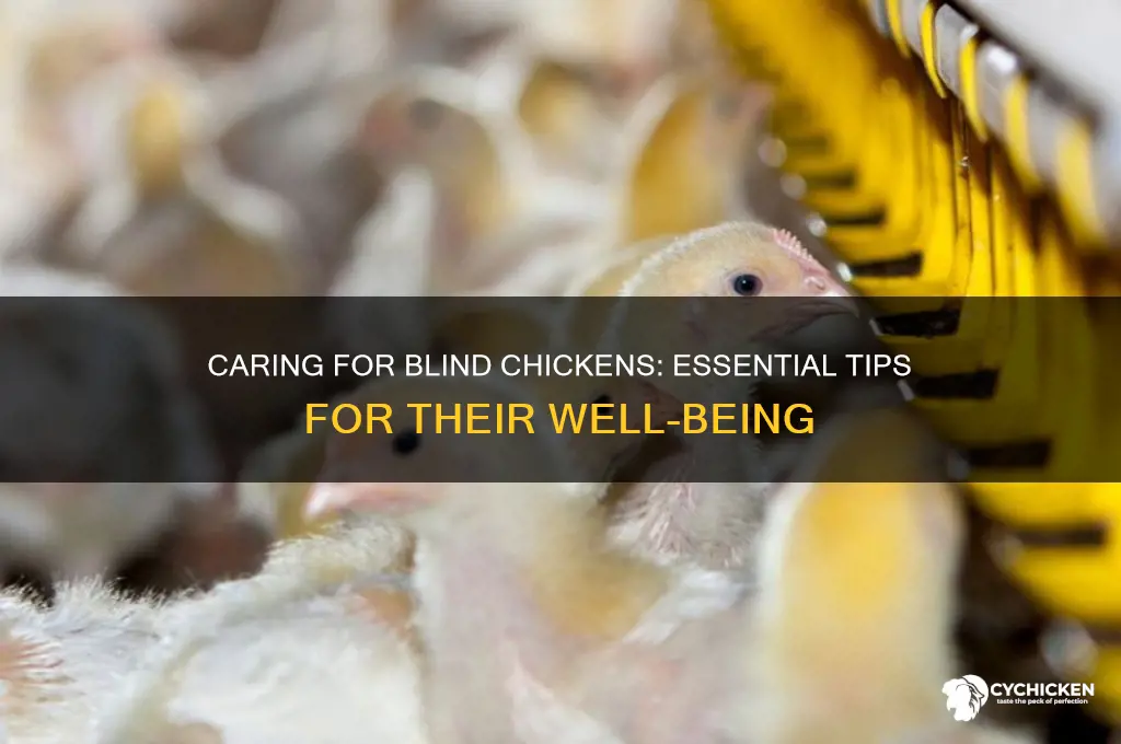 how to take care of a blind chicken