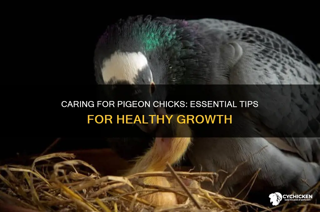 how to take care of a pigeon chick