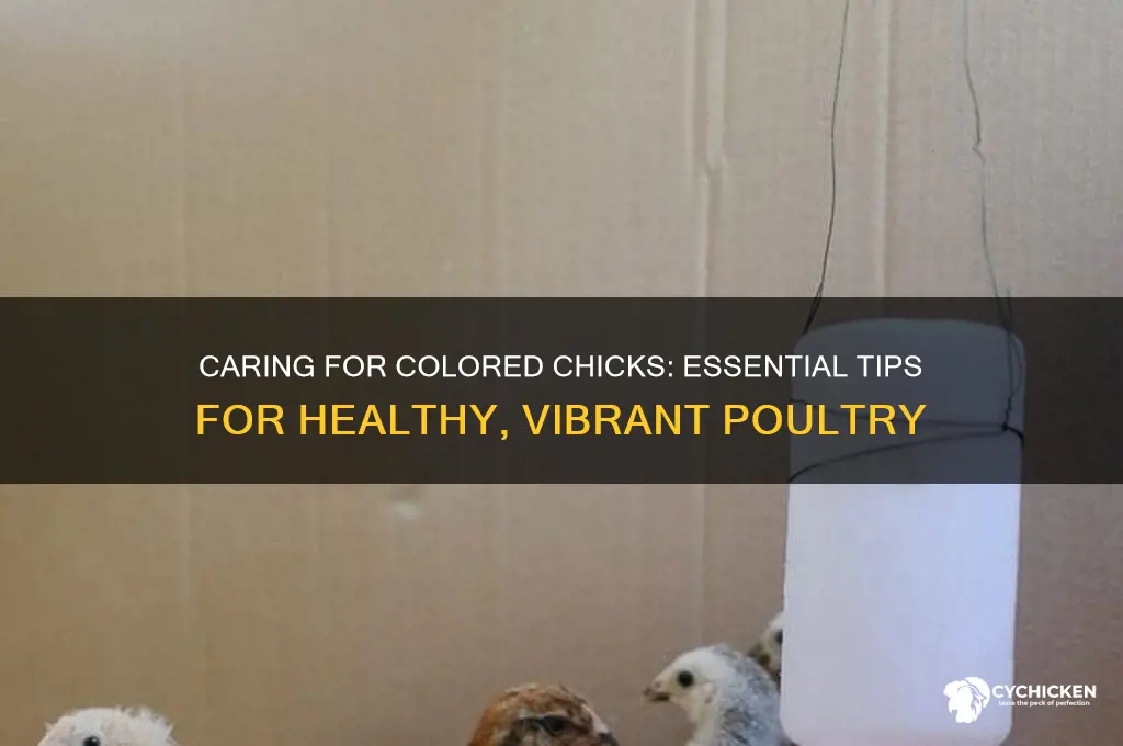 how to take care of colored chicks