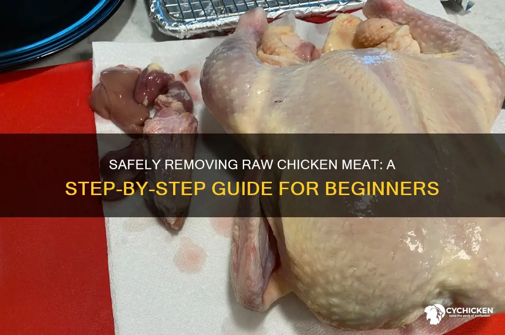 how to take meat off raw chicken