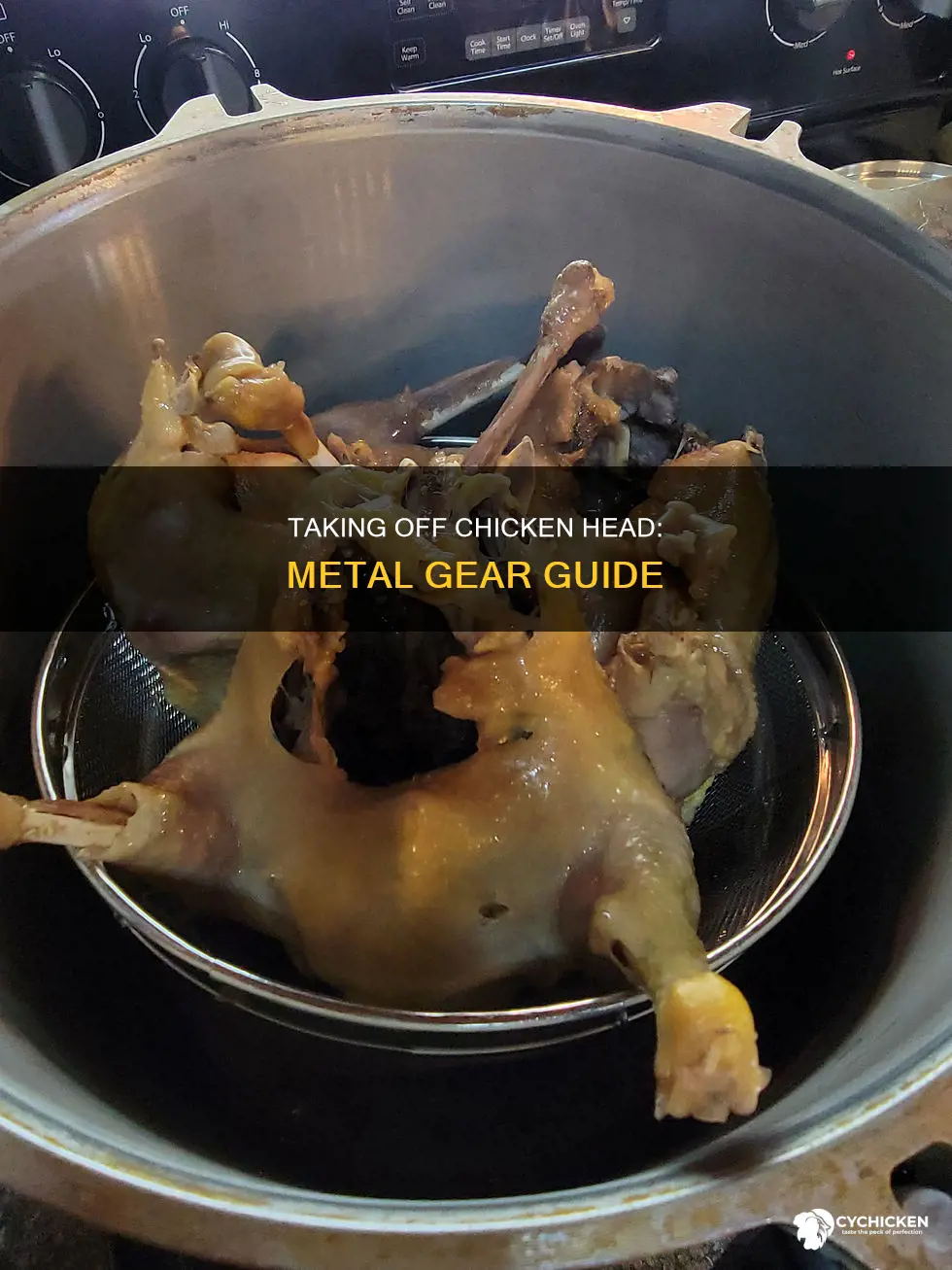 how to take off chicken head on metal gear