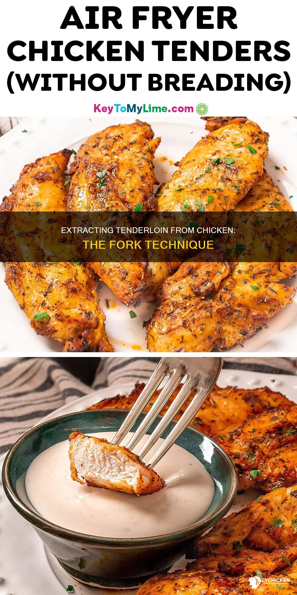 how to take tenderloin out of chicken with fork