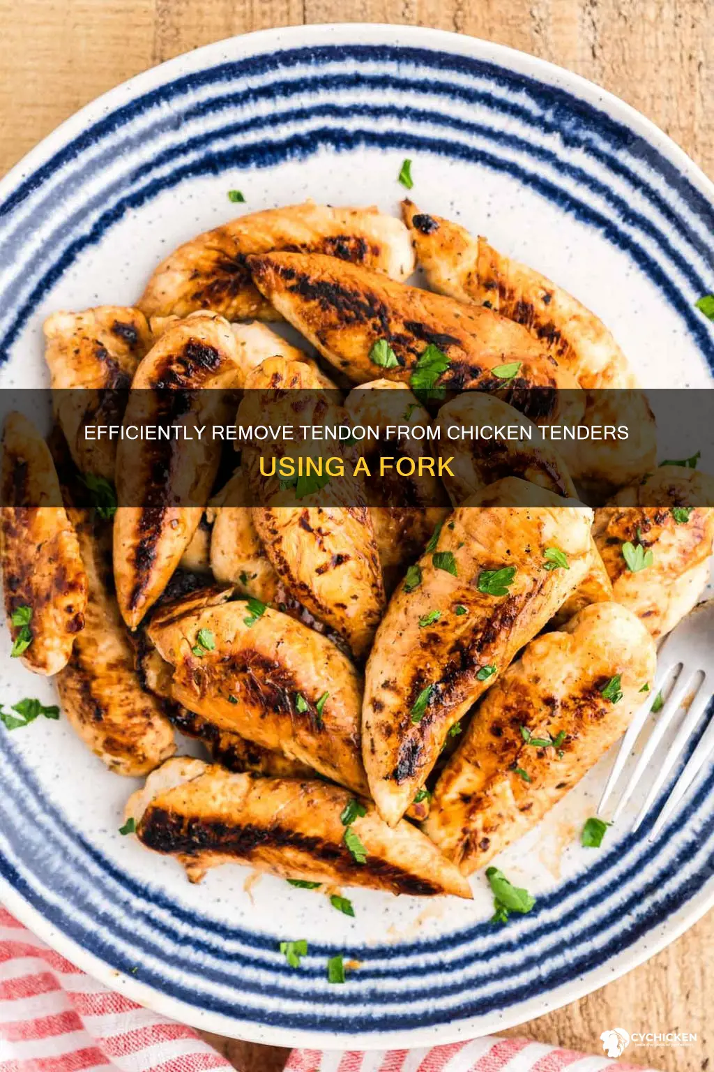 how to take tendon out of chicken tenders with fork