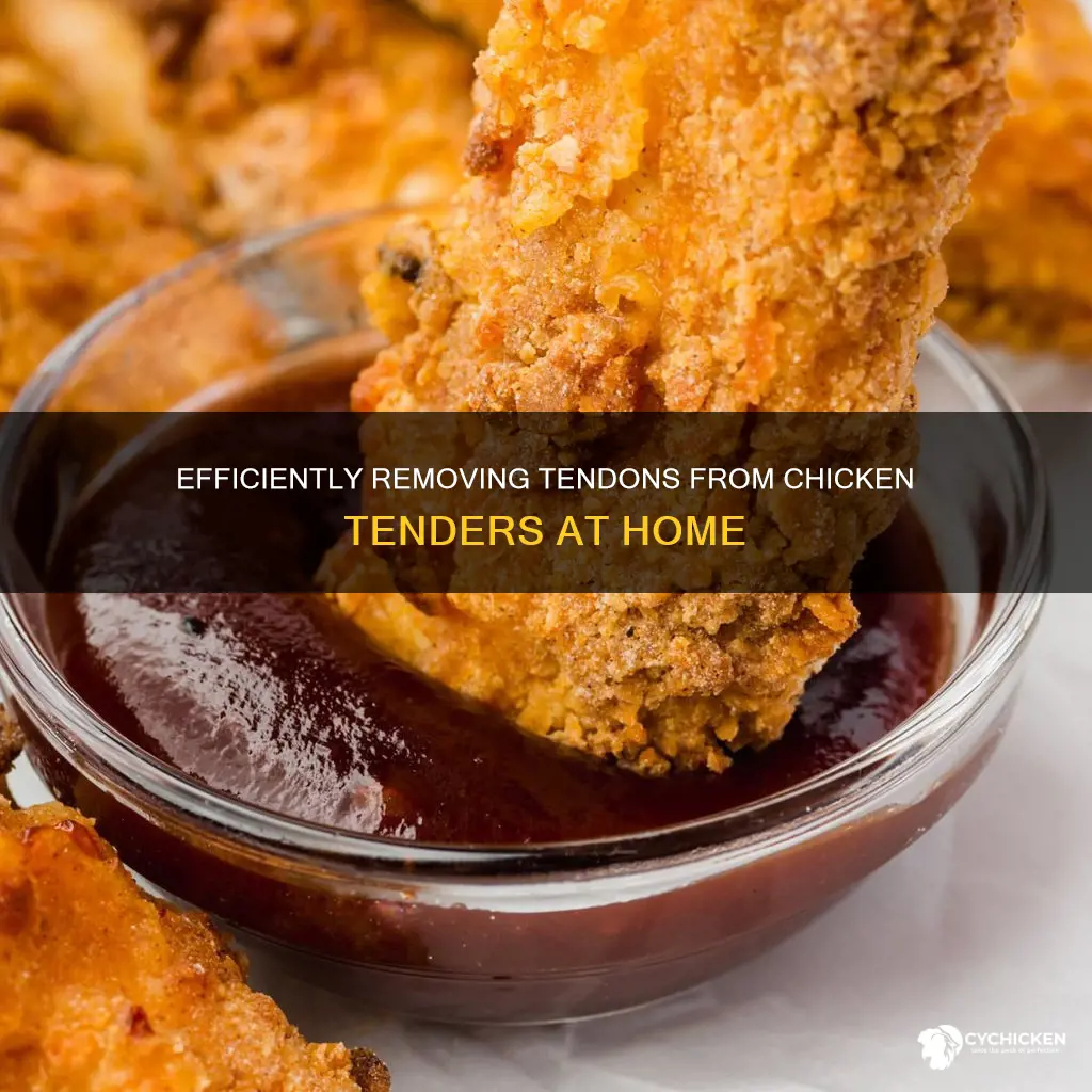 how to take the tendon out of a chicken tender
