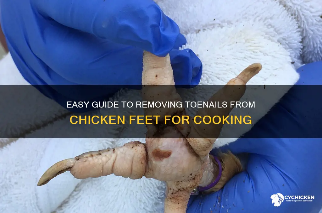how to take toenails off chicken feet