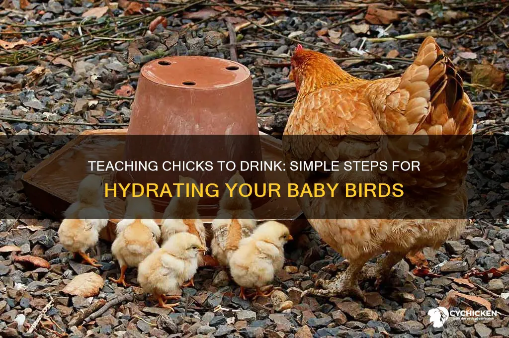 how to teach a chick to drink
