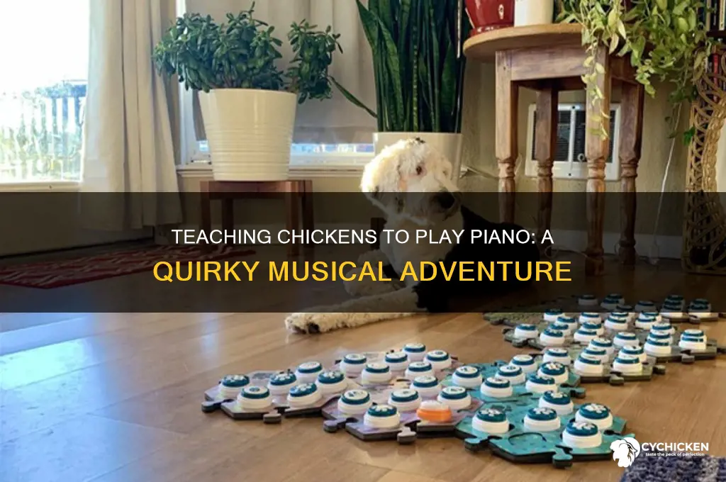 how to teach a chicken to play piano