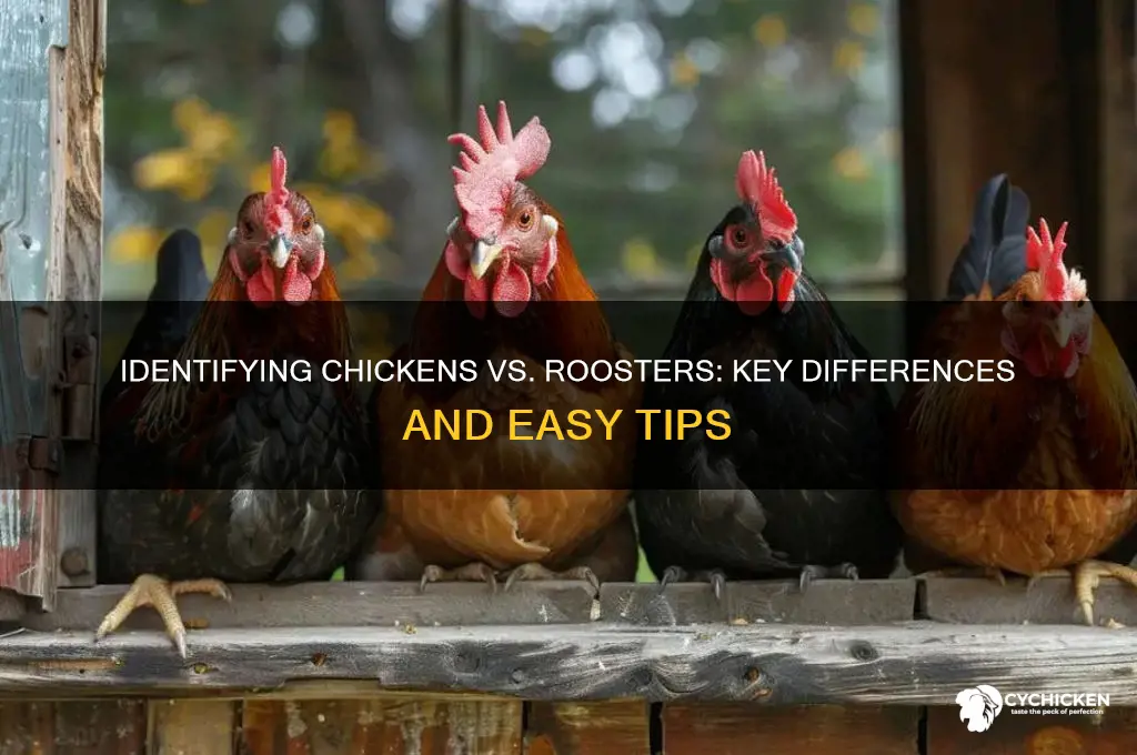 how to tell a chicken from a rooster