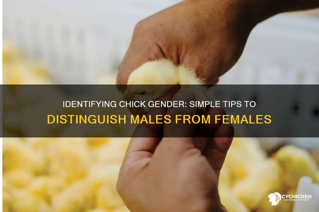 how to tell a male and female chick