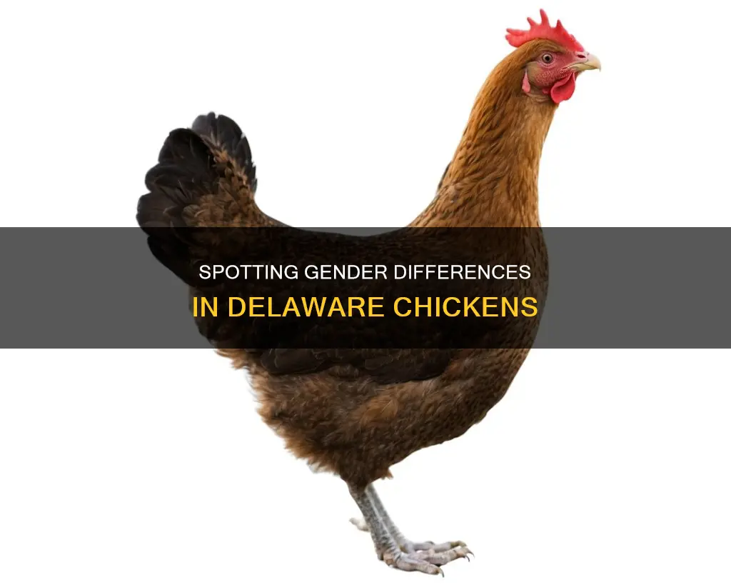 how to tell a male from female delaware chicken