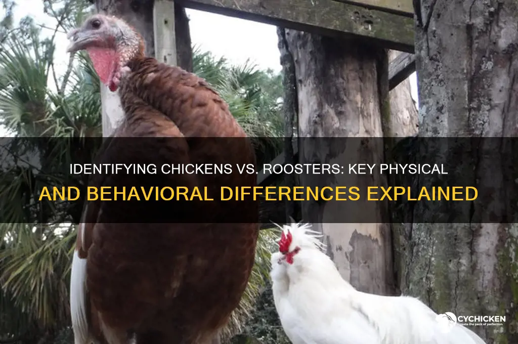 how to tell between chicken and rooster
