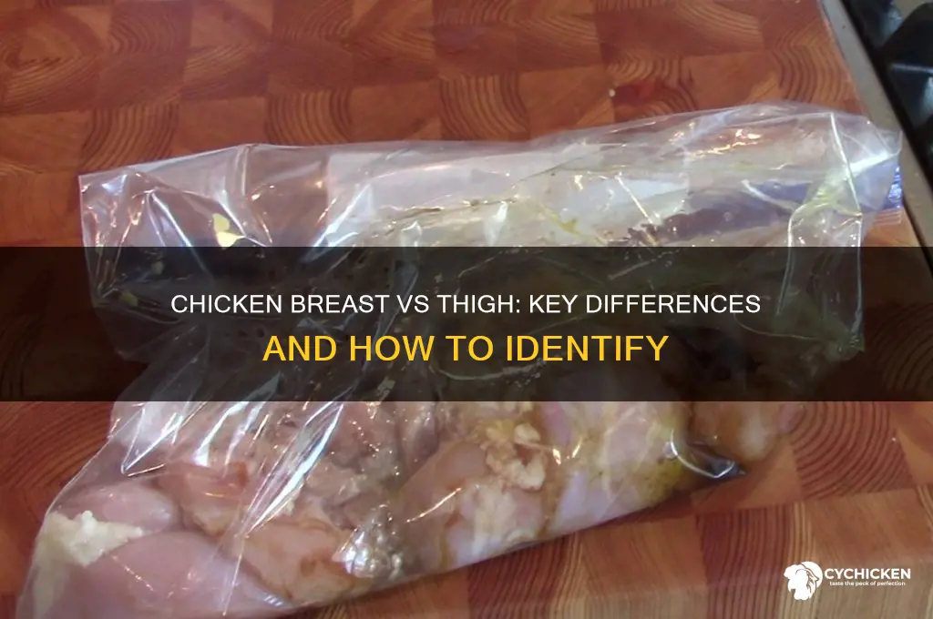 how to tell chicken breast vs thigh