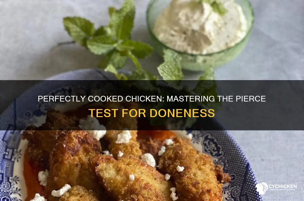 how to tell chicken is done by pirece