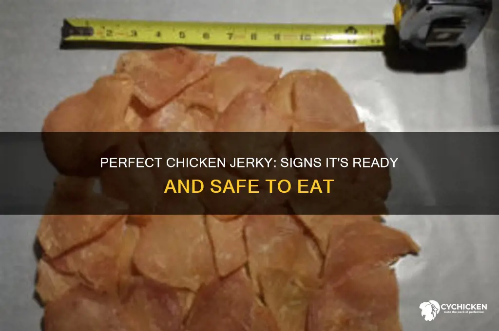 how to tell chicken jerky is done