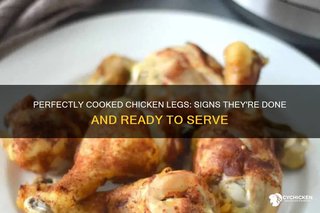 how to tell chicken legs are done