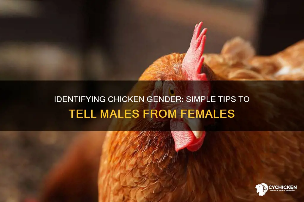 how to tell chicken male or female