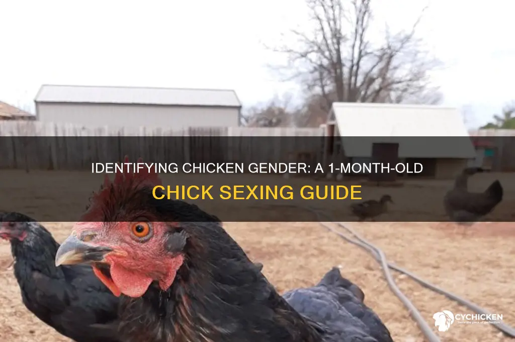how to tell chicken sex 1 month