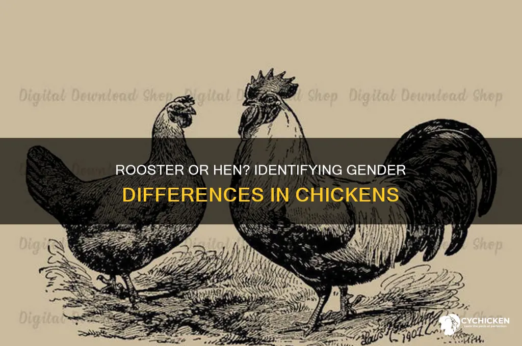 how to tell difference between rooster and chicken