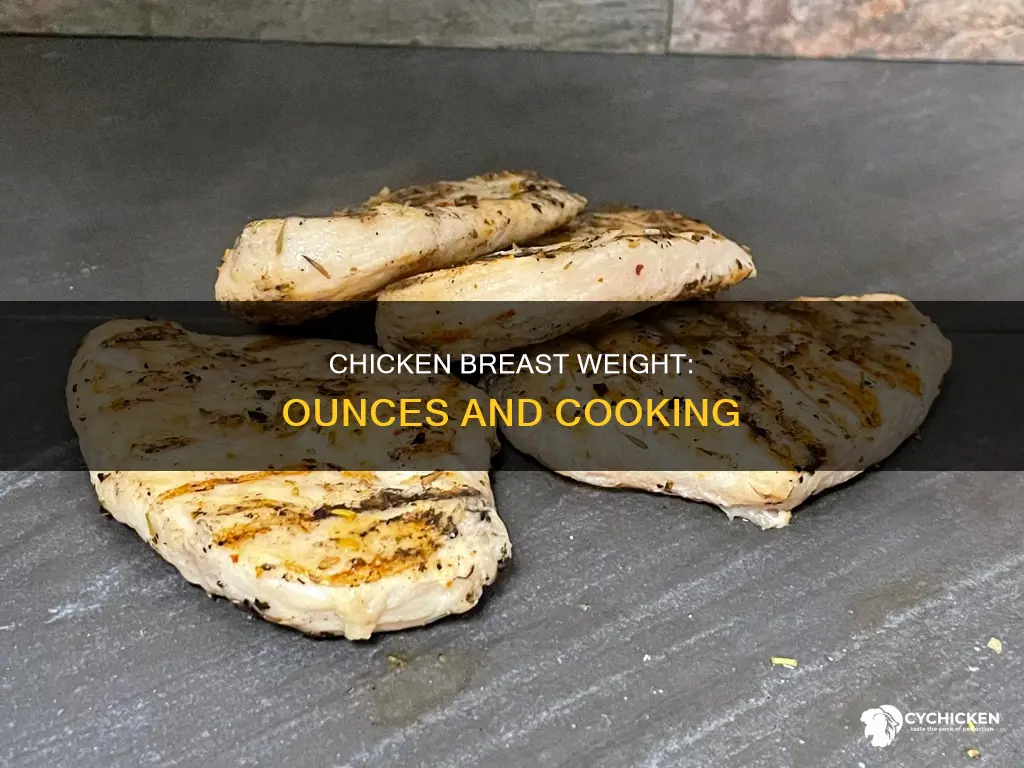 how to tell how many ounces in chicken breasy