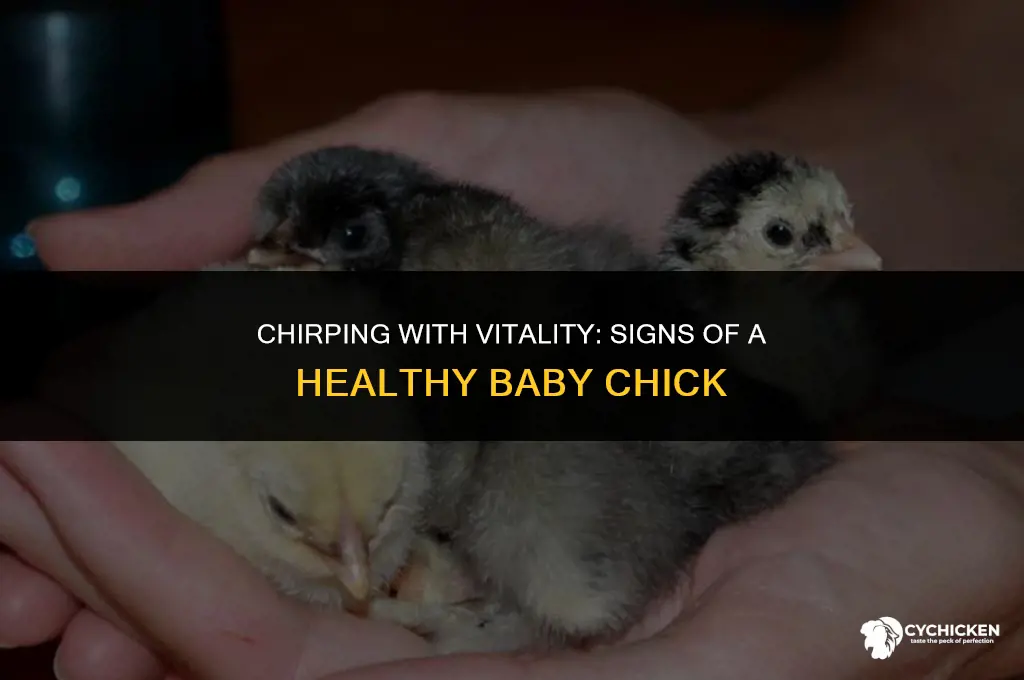 how to tell if a baby chick is healthy