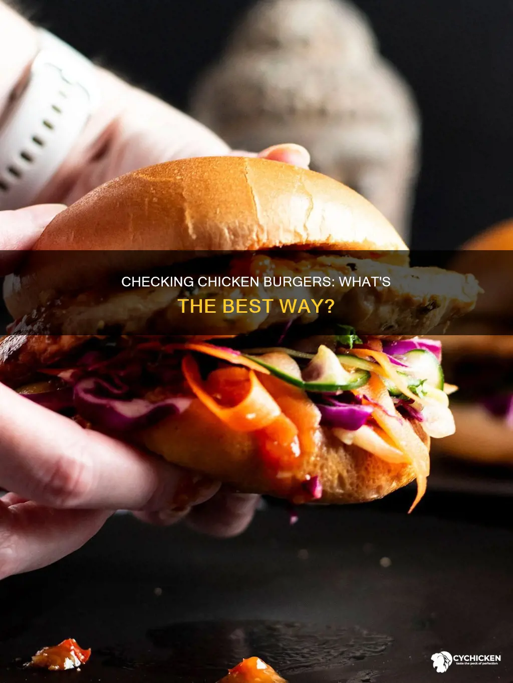 how to tell if a chicken burger is done