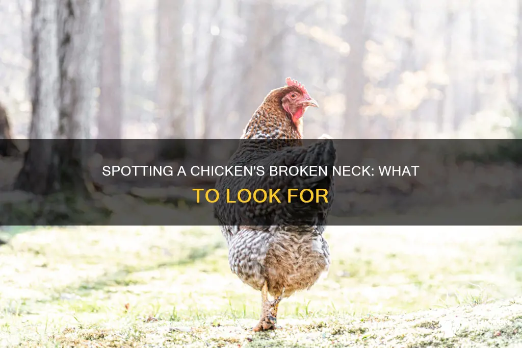 how to tell if a chicken has a broken neck
