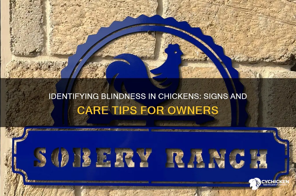 how to tell if a chicken is blind