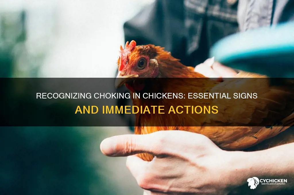 how to tell if a chicken is choking