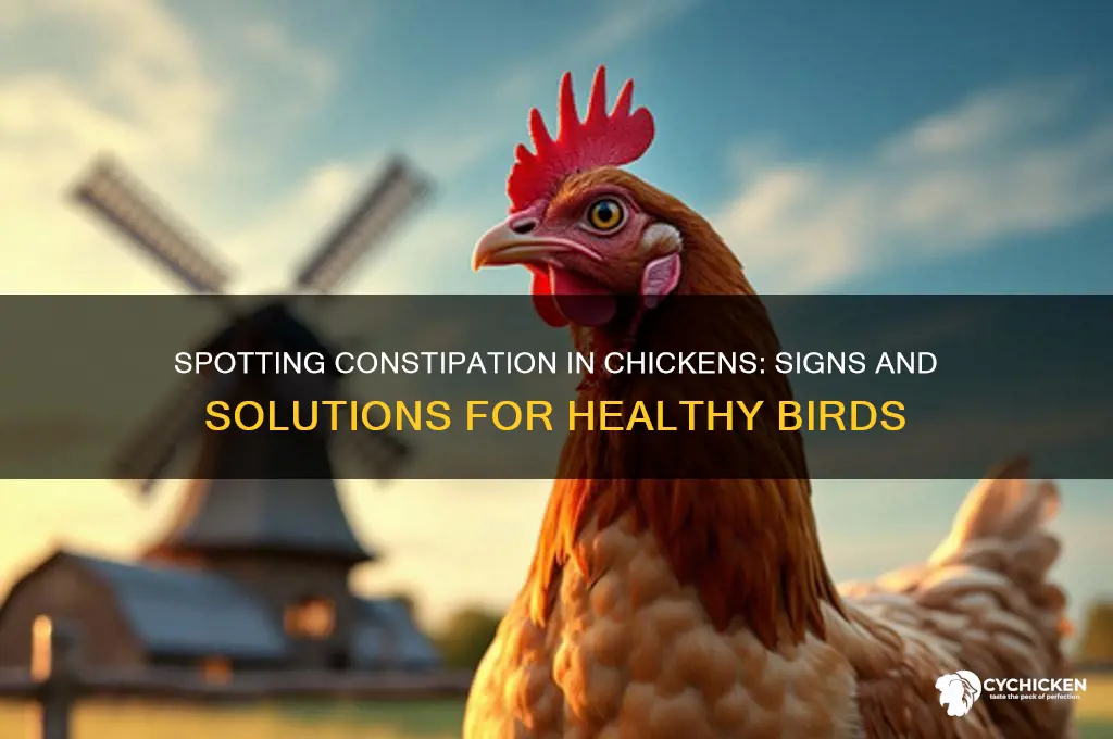 how to tell if a chicken is constipated
