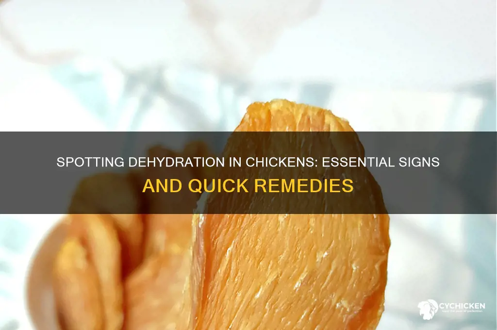 how to tell if a chicken is dehydrated