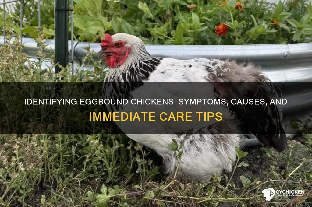 how to tell if a chicken is eggbound