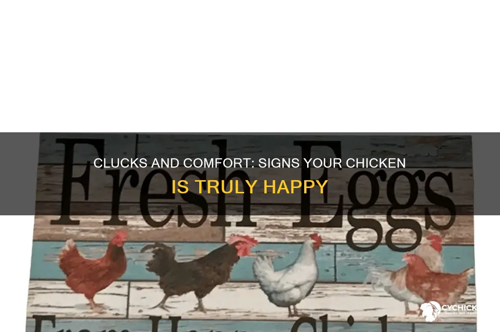 how to tell if a chicken is happy