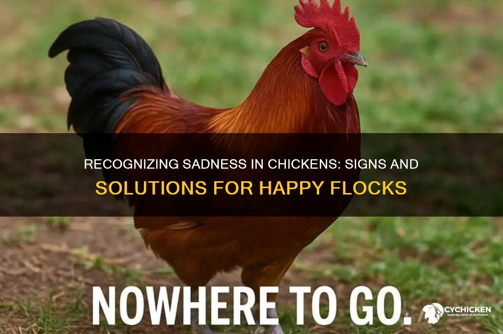how to tell if a chicken is sad