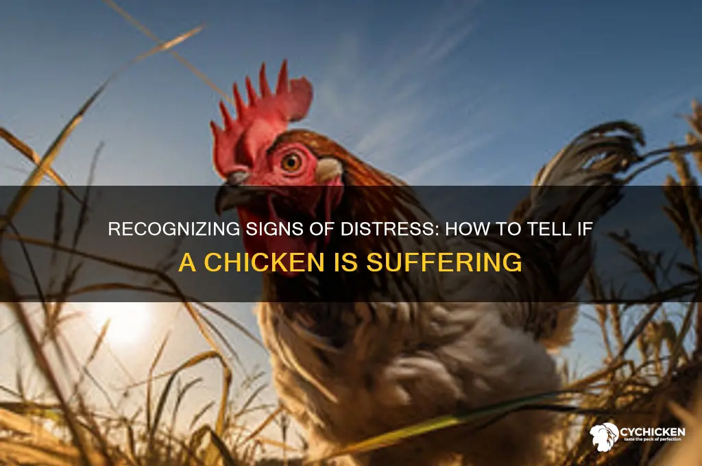 how to tell if a chicken is suffering