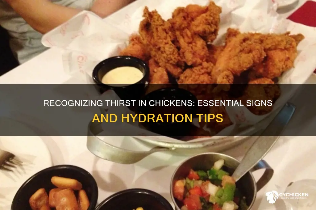 how to tell if a chicken is thirsty