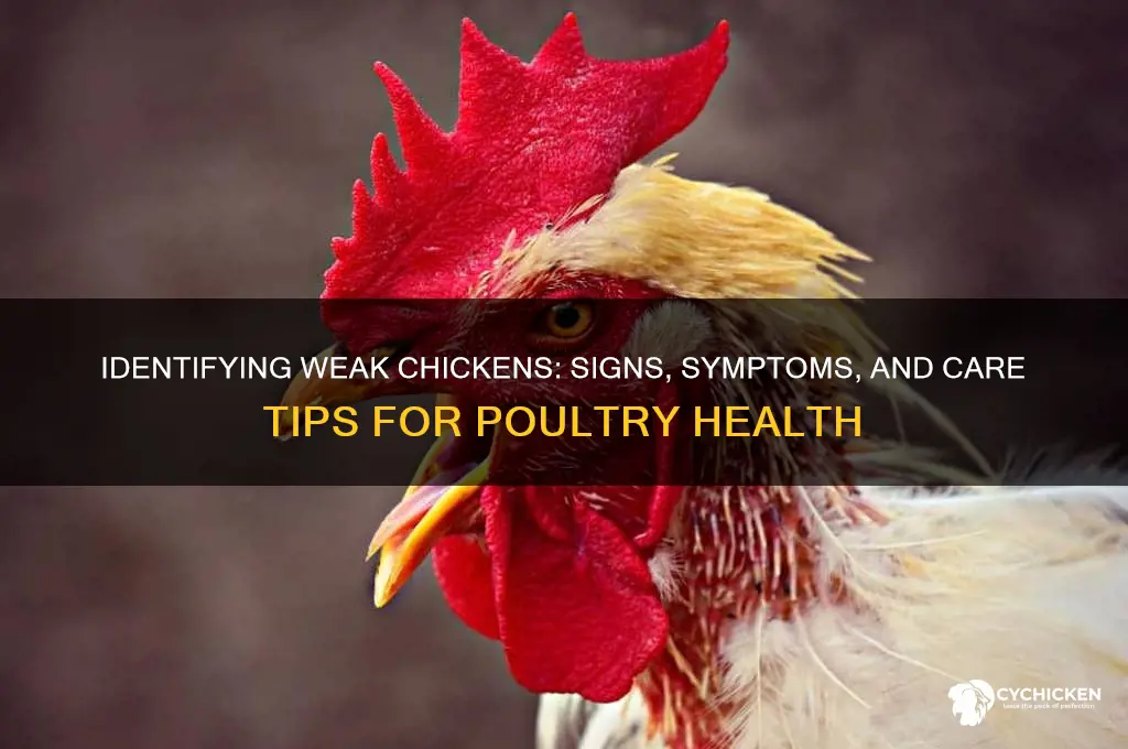 how to tell if a chicken is weak