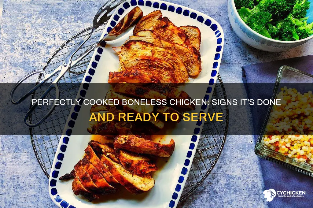 how to tell if boneless chicken is done