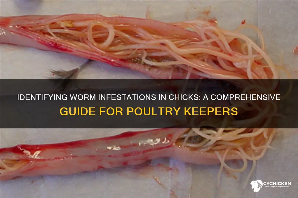 how to tell if chick has worms