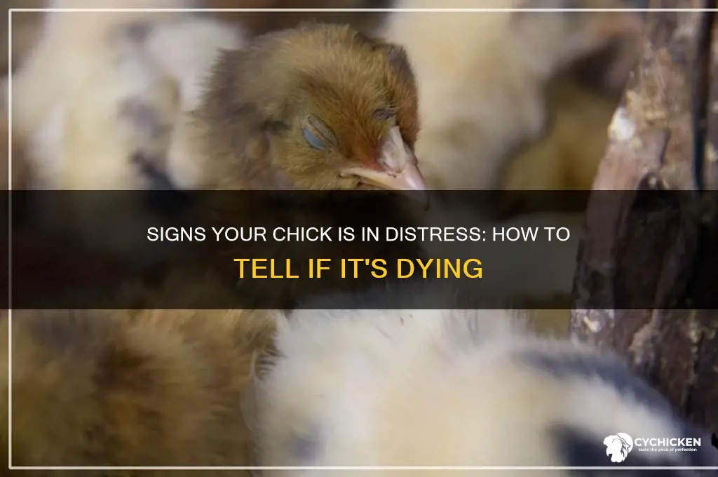how to tell if chick is dying