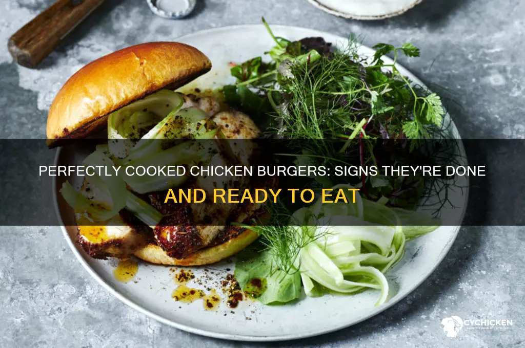 how to tell if chicken burgers are done