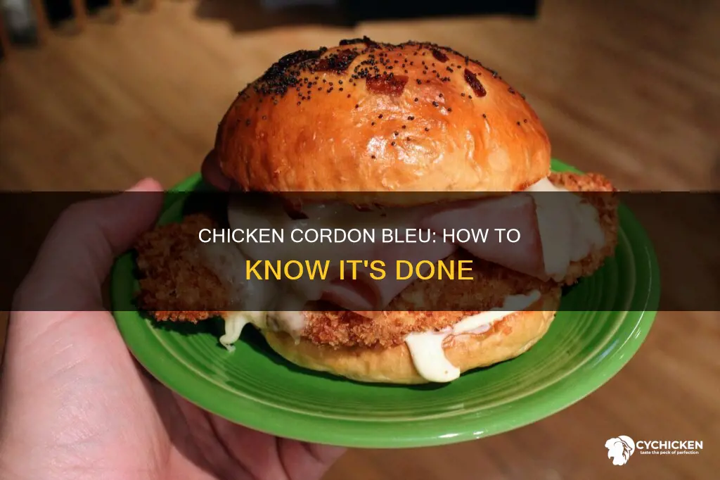 how to tell if chicken cordon bleu is done