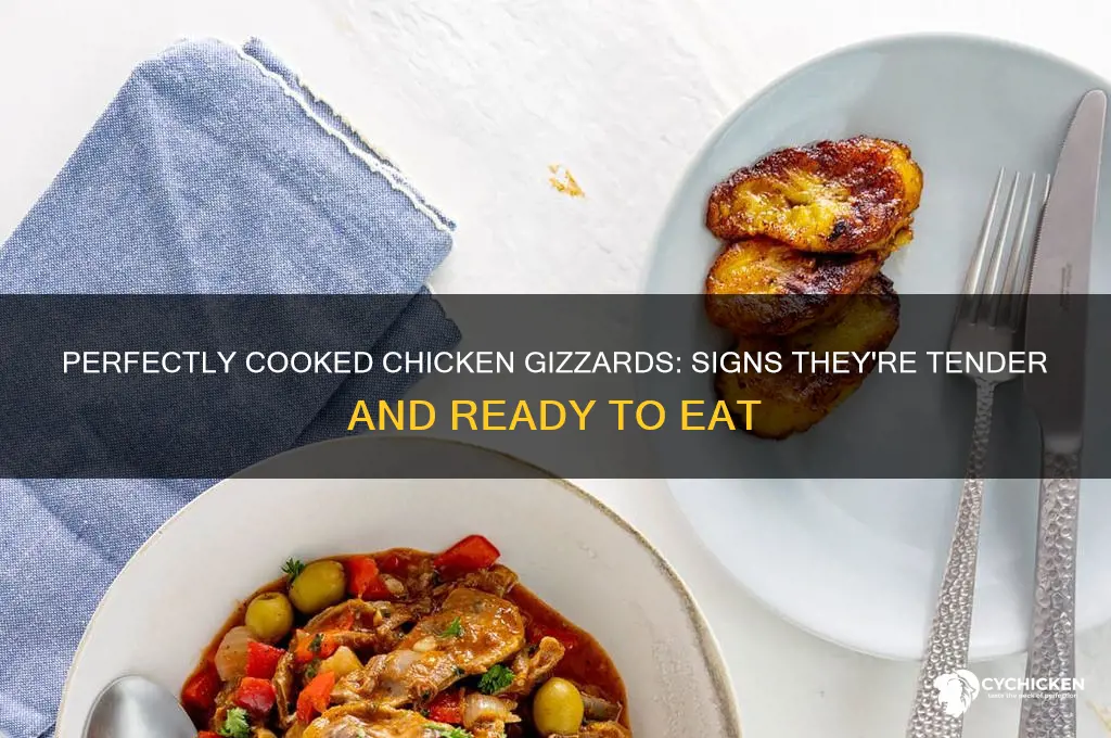 how to tell if chicken gizzards are done