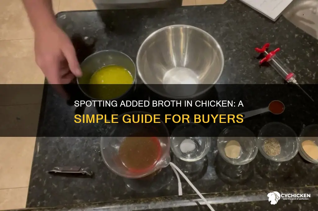how to tell if chicken has added borth