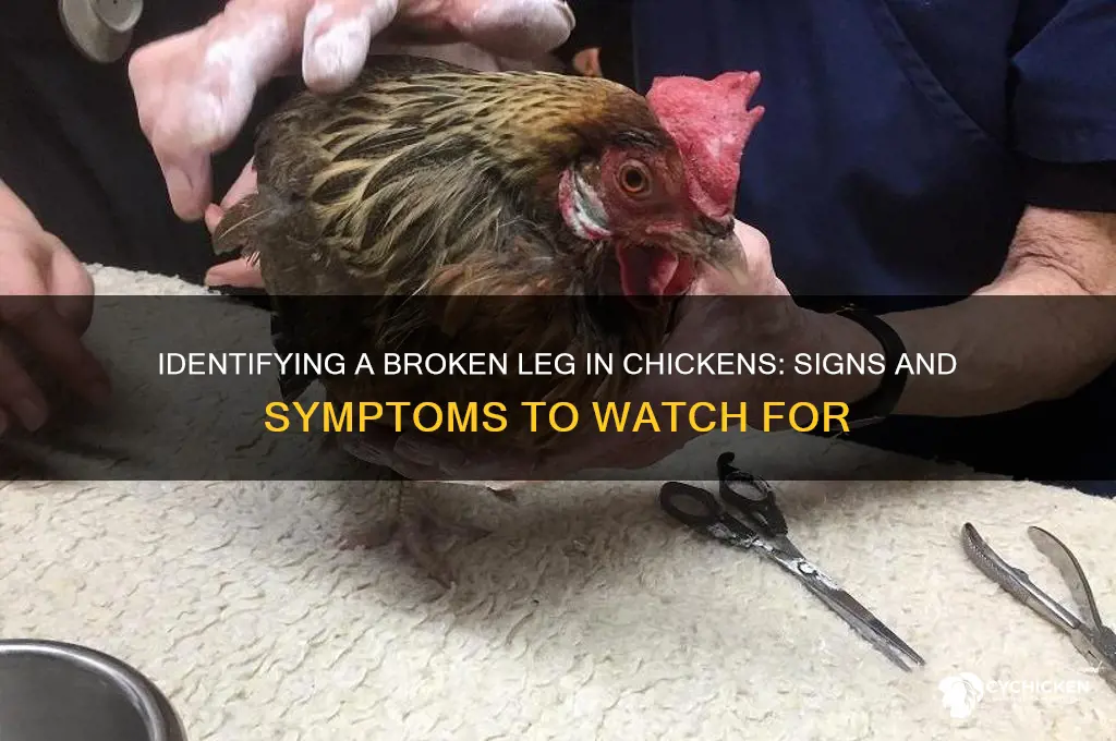 how to tell if chicken has broken leg