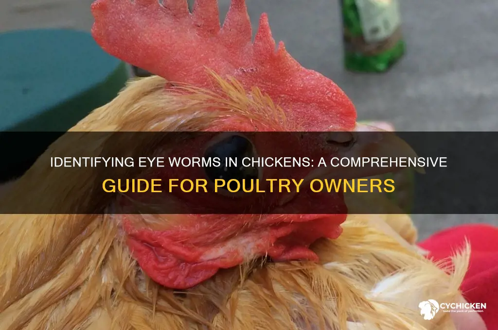 how to tell if chicken has eye worms