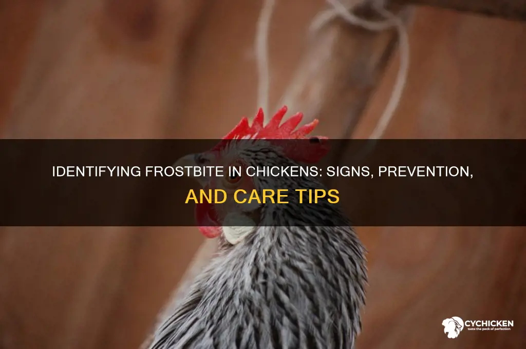 how to tell if chicken has frostbite